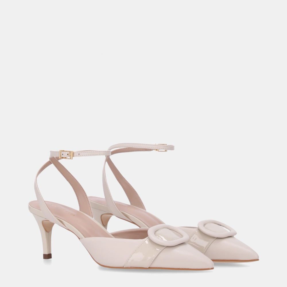 Slingback Verona Panna Com Saara Panna - 80830011 Panna 3