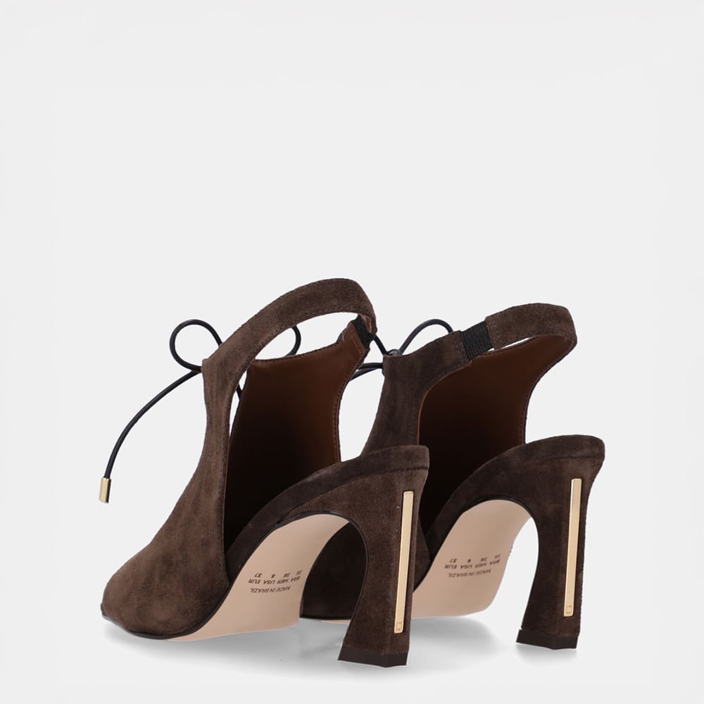 Sandália Salto Camurça Cacau - 81110001 Cacau 4