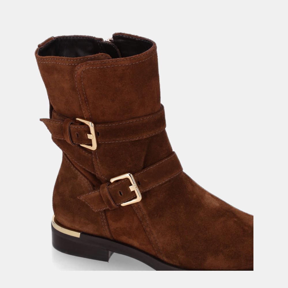 Bota Cano Curto Camurça Trufa - 80450016 Trufa 4