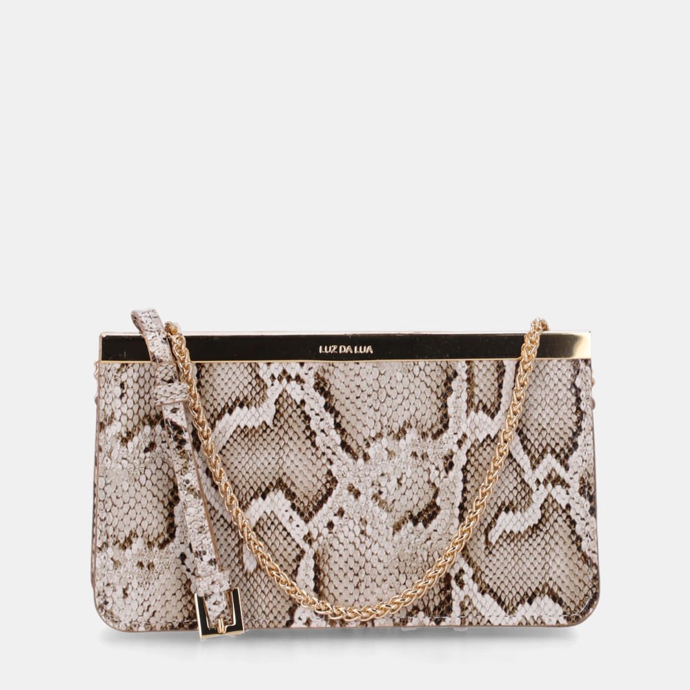 Bolsa Clutch Pequena Snake Panna - 2000478