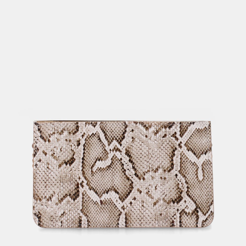 Bolsa Clutch Pequena Snake Panna - 2000478 Panna 2