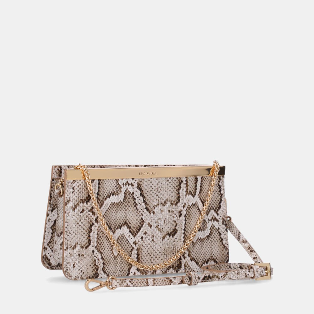 Bolsa Clutch Pequena Snake Panna - 2000478 Panna 3