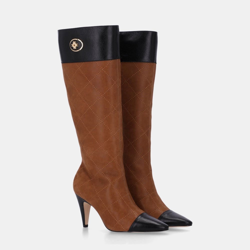 Bota Cano Longo Arenito Canela Com Atacama Preto - 81060002 Canela 3