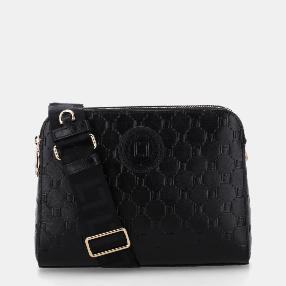 Bolsa Bella Tiracolo Média Lux Preto - 10006111
