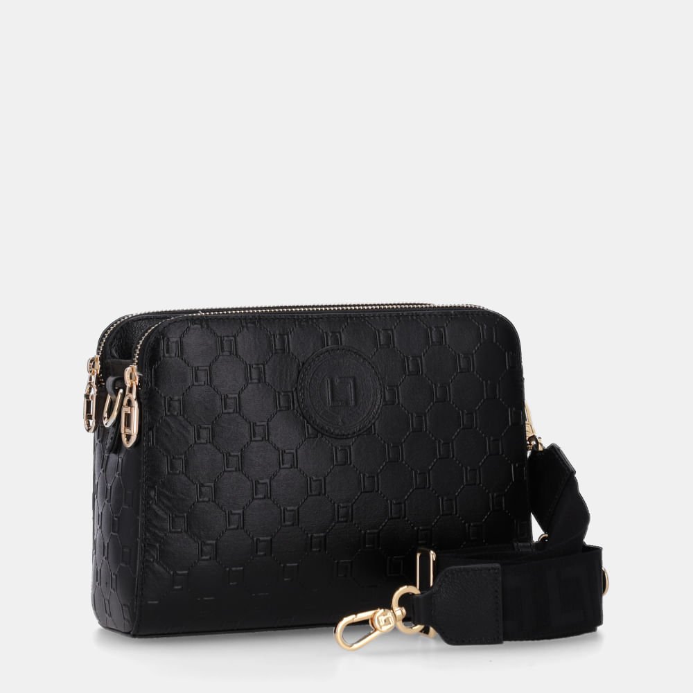 Bolsa Bella Tiracolo Média Lux Preto - 10006111 Preto 3