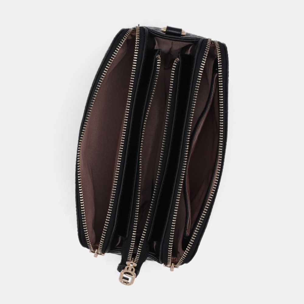 Bolsa Bella Tiracolo Média Lux Preto - 10006111 Preto 4