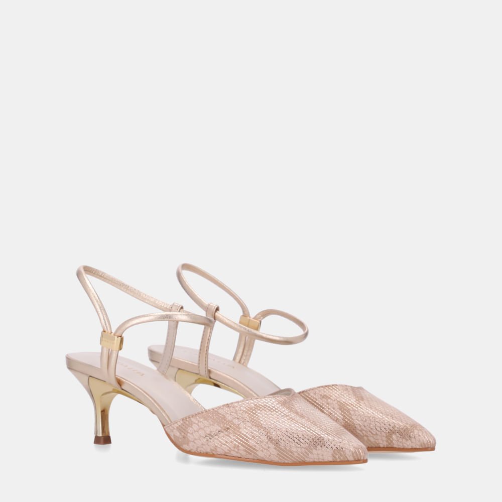 Slingback Snake Ouro - 58060001 Ouro 3