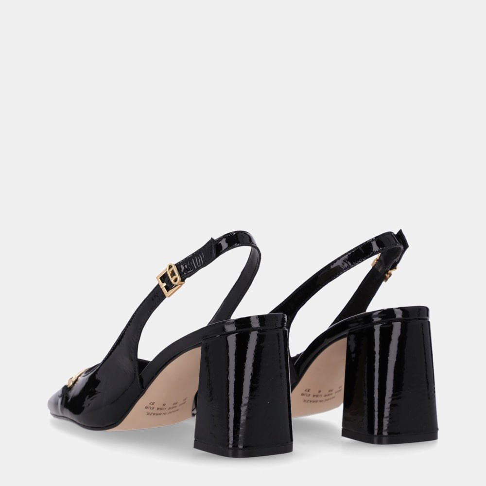 Slingback Verona Preto - 60990001 Preto 4