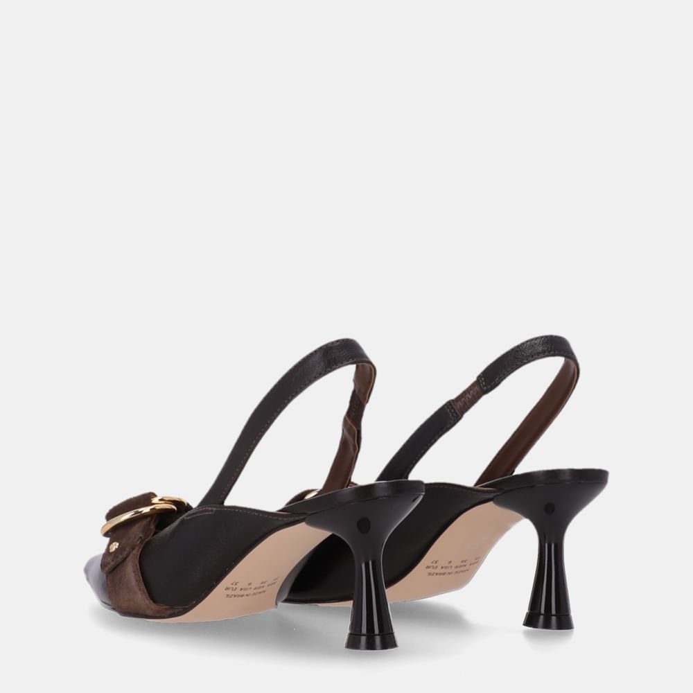 Slingback Atacama Cacau E Camurça Cacau - 60750010 Cacau 3
