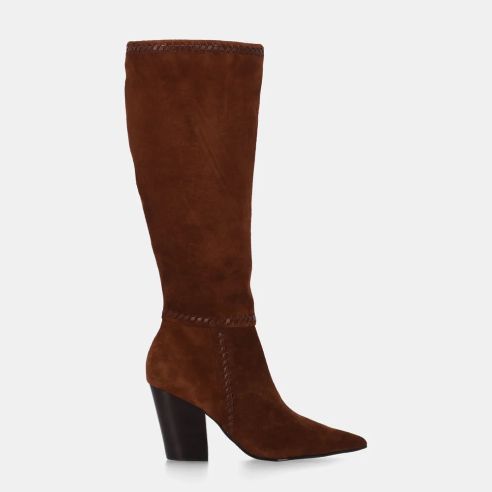 Bota Cano Longo Camurça Trufa - 81050003