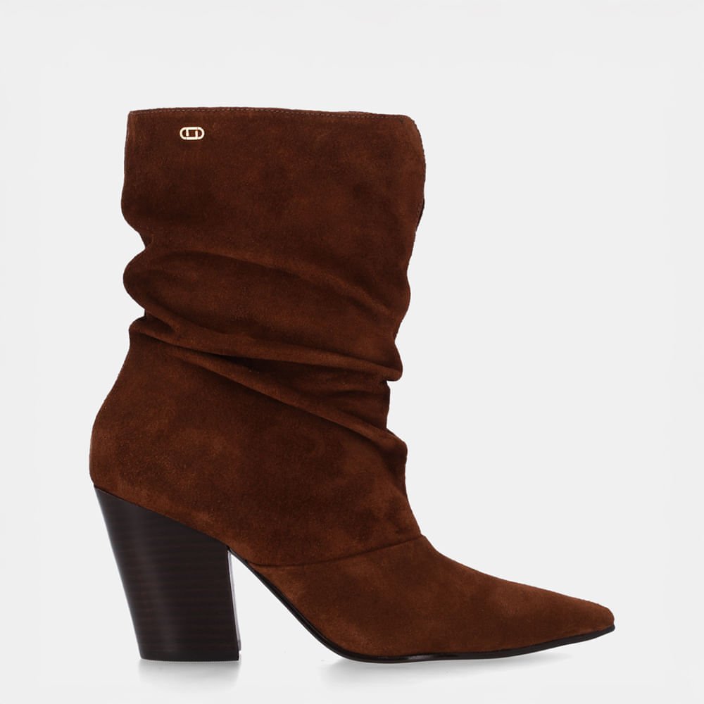 Bota Cano Médio Camurça Trufa - 81050004