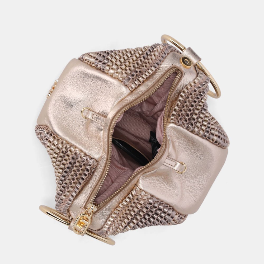 Bolsa Clutch Pequena Madras Ouro - 10006665 Ouro 2