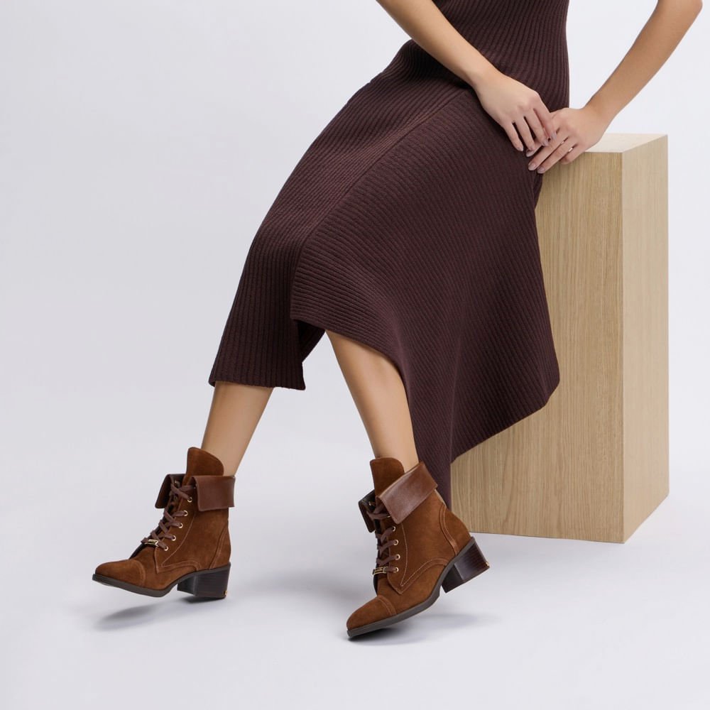 Bota Cano Curto Camurça Trufa - 55530300 Trufa 2