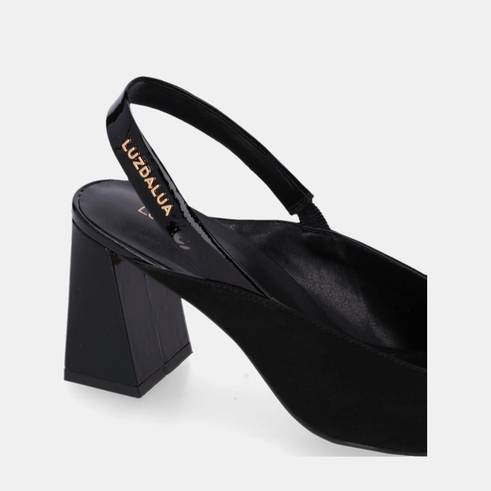 Slingback Cervo Preto - 60980002 Preto 5