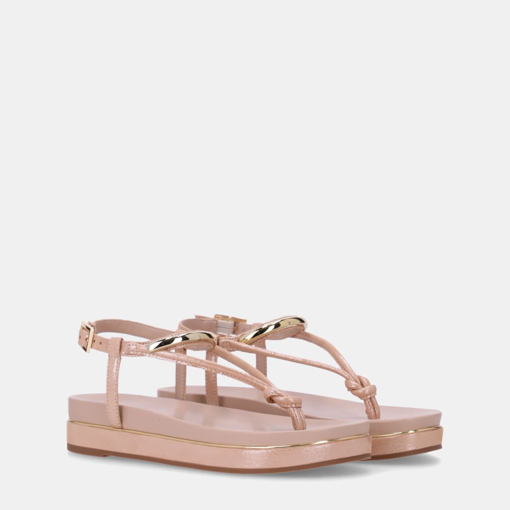 Sandália Flatform Puntini Bege - 58890400 Bege 2