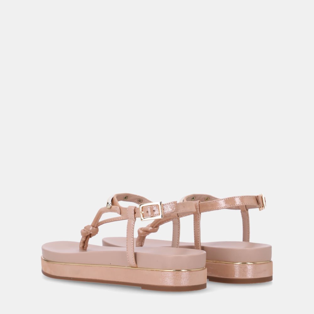 Sandália Flatform Puntini Bege - 58890400 Bege 3