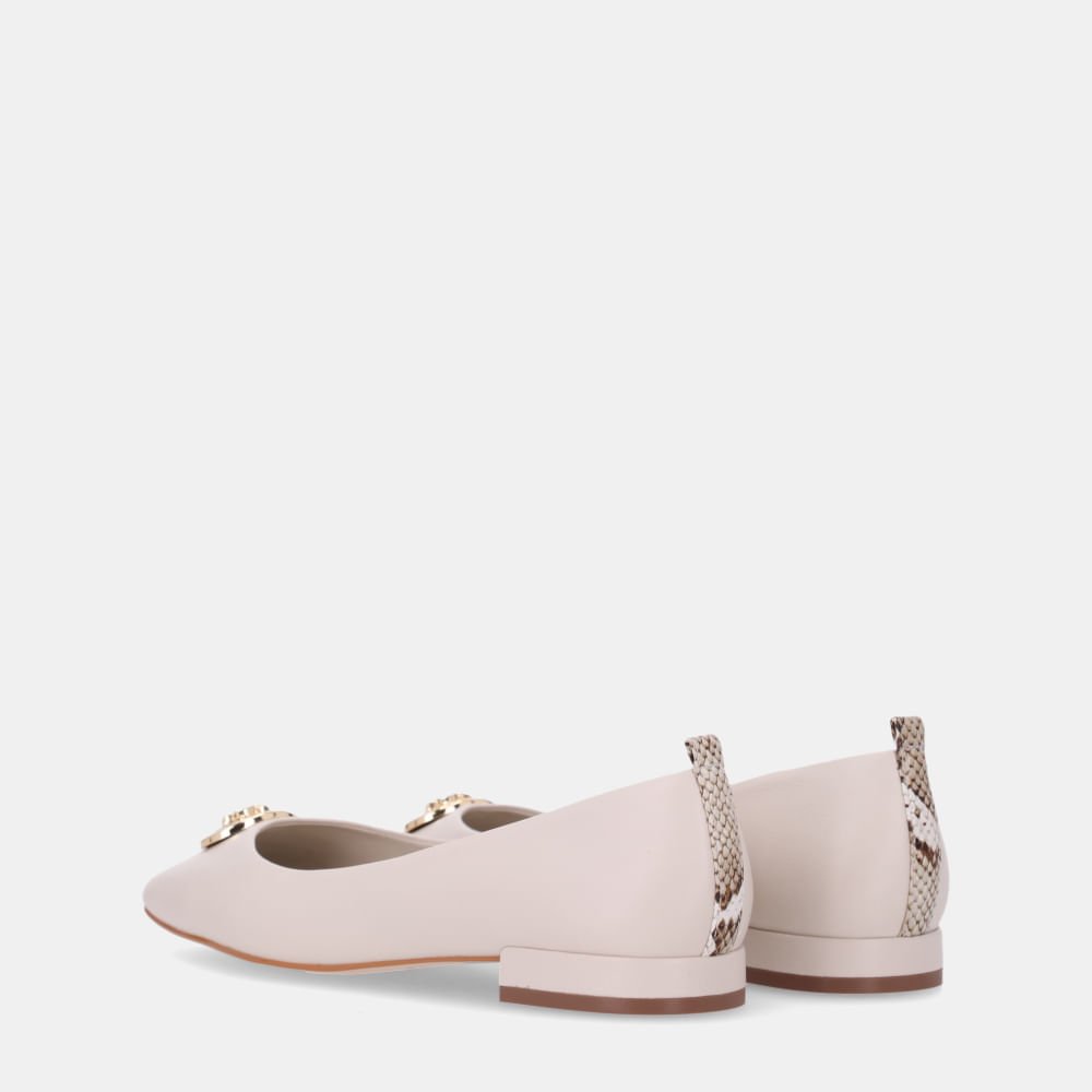 Sapatilha Saara Panna Com Snake Panna - 80950002 Panna 4