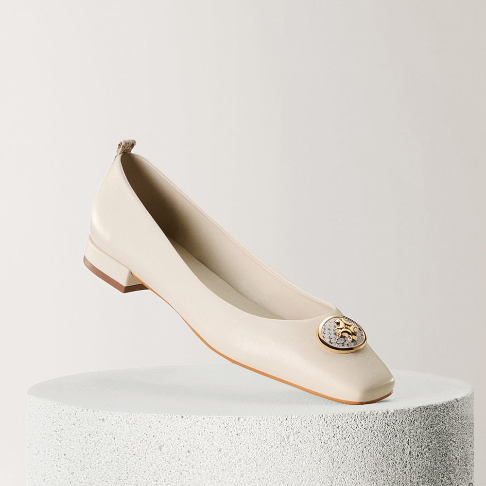 Sapatilha Saara Panna Com Snake Panna - 80950002 Panna 6