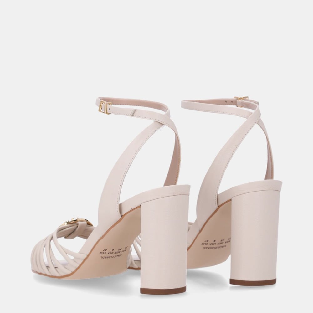 Sandália De Salto Saara Panna - 80380035 Panna 4