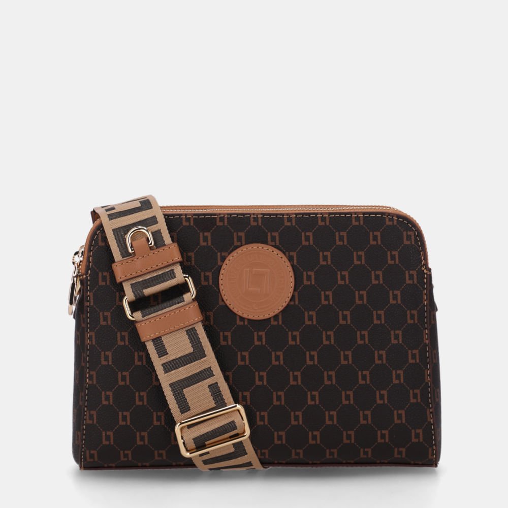 Bolsa Bella Tiracolo Média Monograma Ll Mocca - 10006111