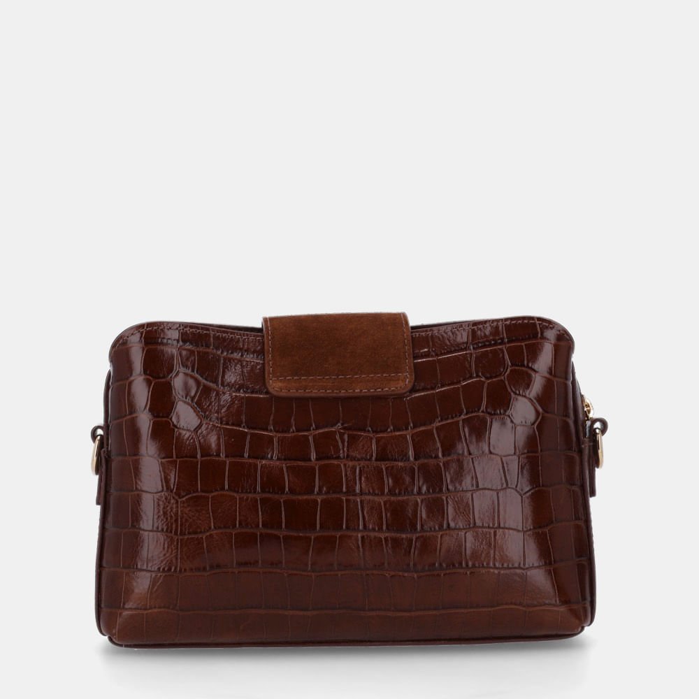 Bolsa Tiracolo Média Croco Trufa - 2000814 Trufa 3
