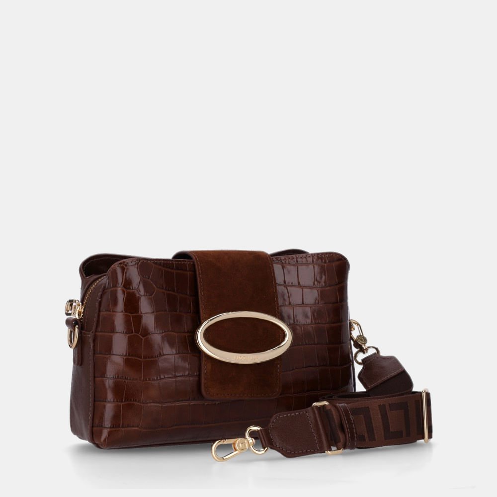 Bolsa Tiracolo Média Croco Trufa - 2000814 Trufa 4