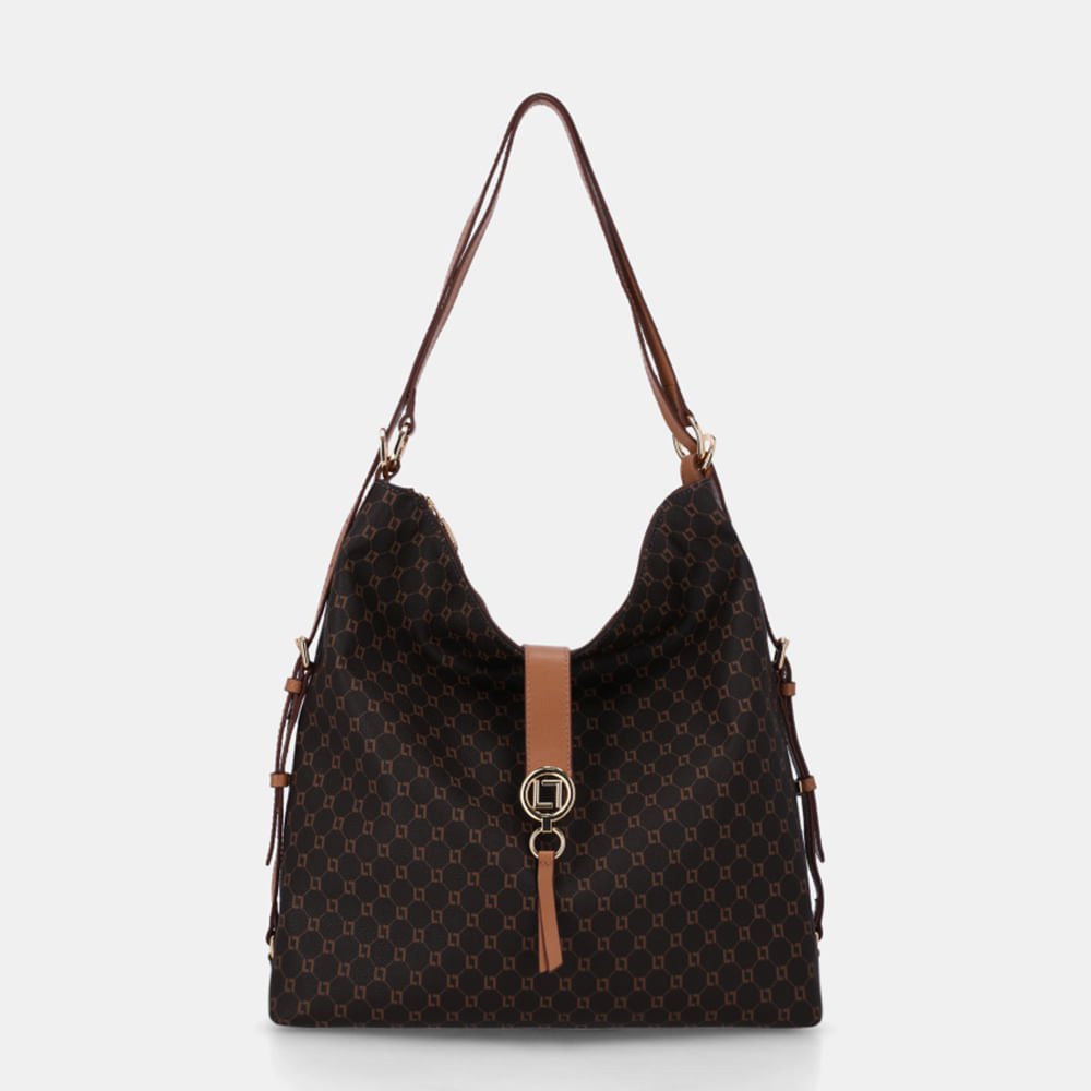 Bolsa Hobo Grande Monograma Ll Mocca - 2000855