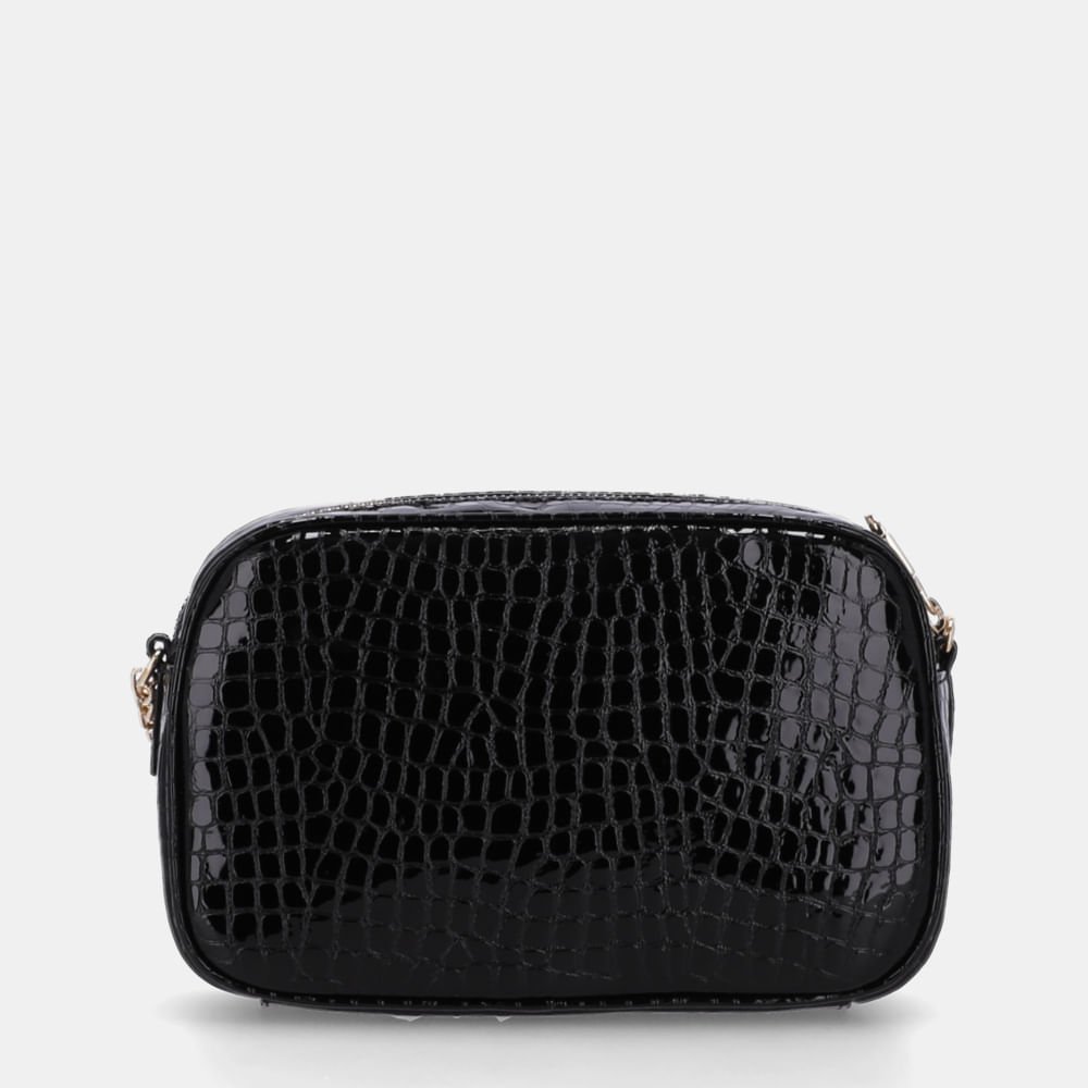 Bolsa Tiracolo Pequena Alligator Preto - 2000357 Preto 3