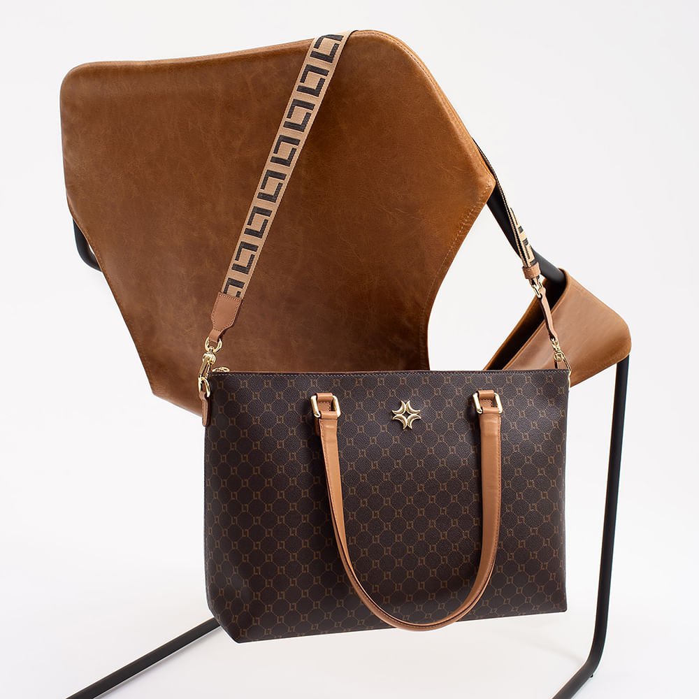 Bolsa Shopping Grande Monograma Ll Mocca -2000601 Mocca 2