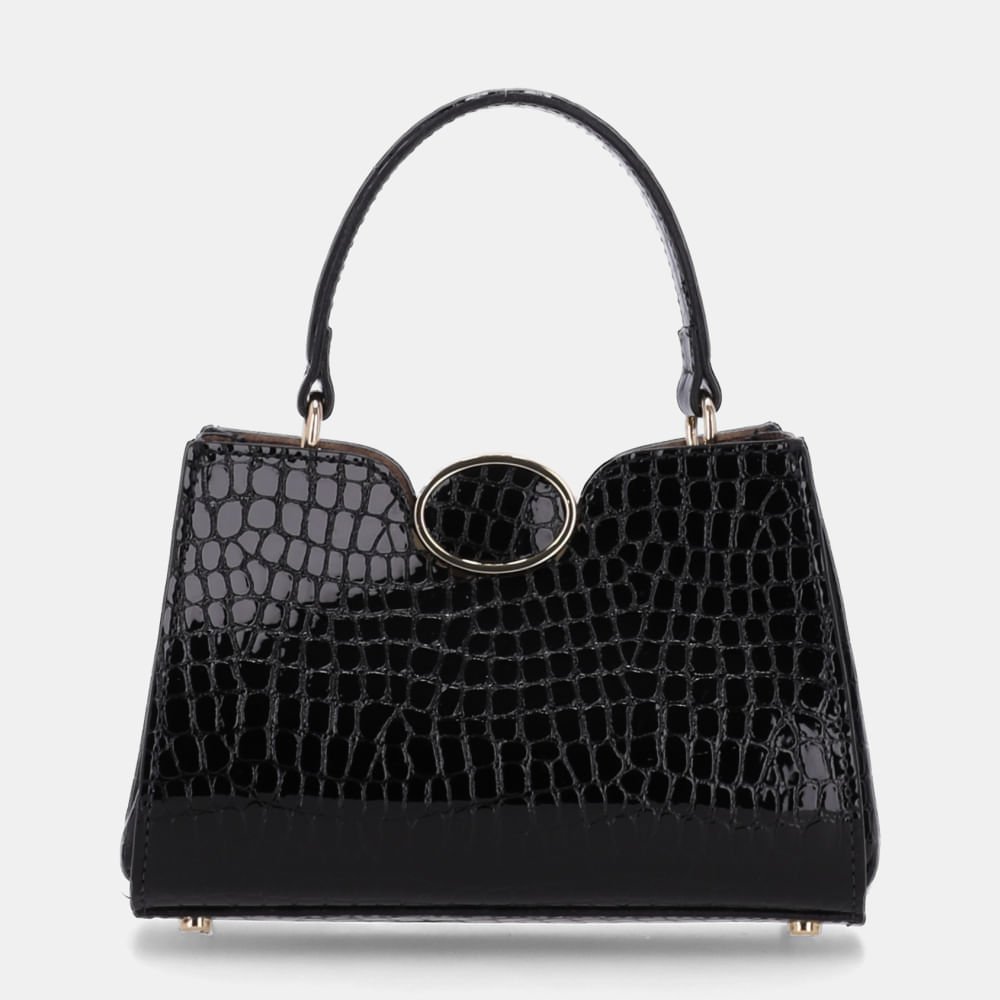 Bolsa Diana Tote Pequena Alligator Preto - 2000576 Preto 3
