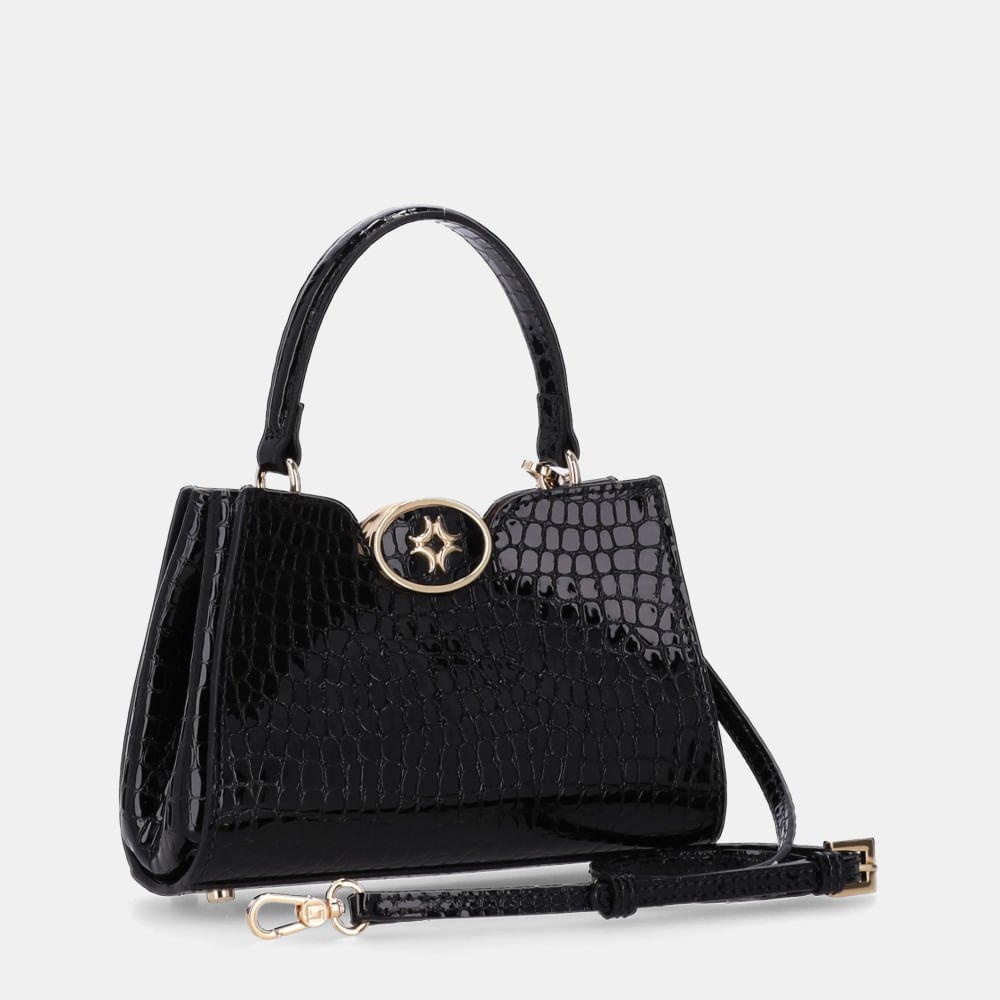 Bolsa Diana Tote Pequena Alligator Preto - 2000576 Preto 4