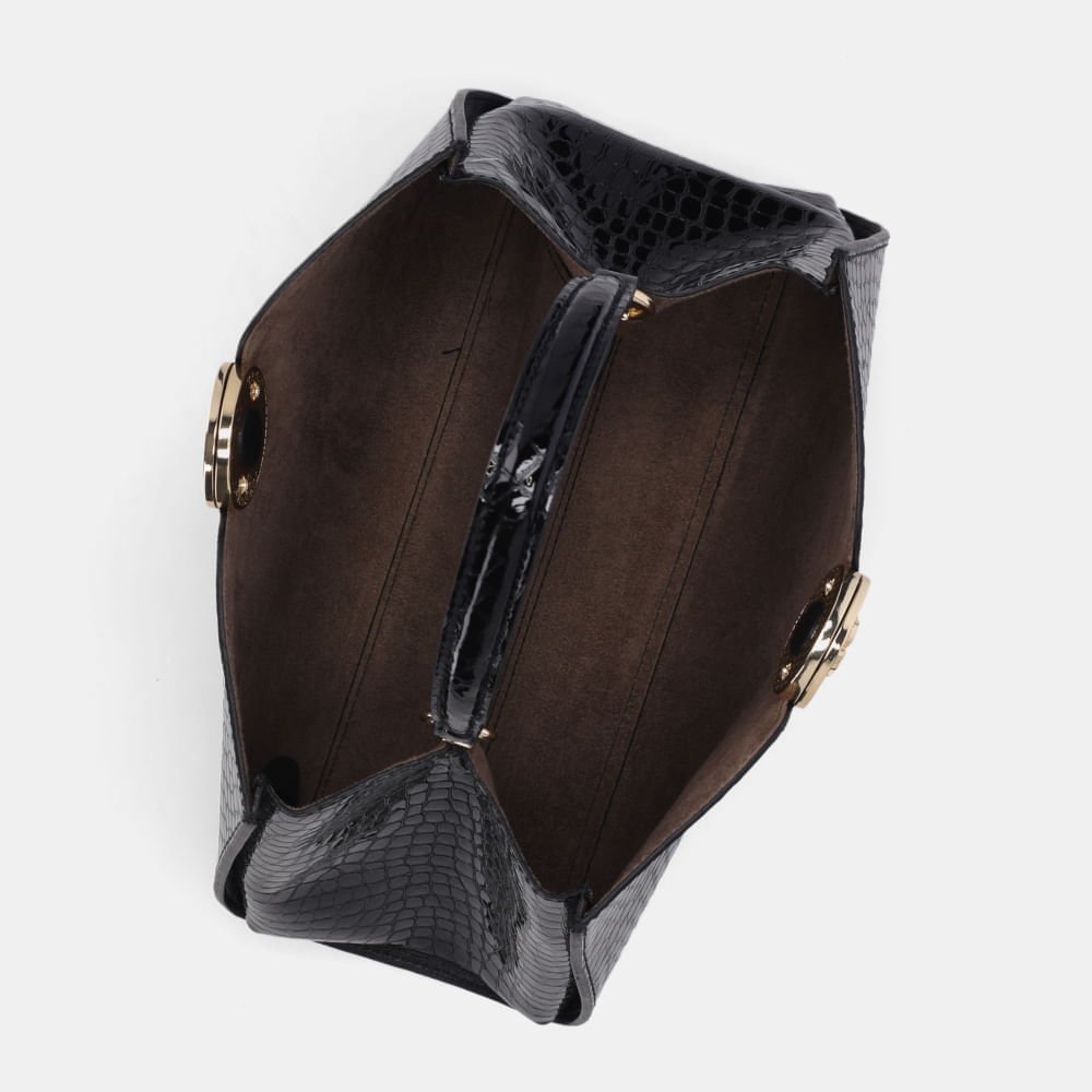 Bolsa Diana Tote Média Alligator Preto - 2000575 Preto 5