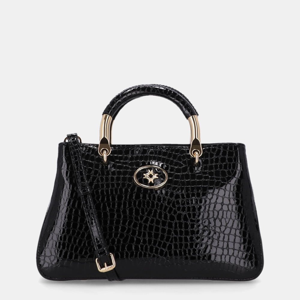Bolsa Tote Média Alligator Preto - 2000894