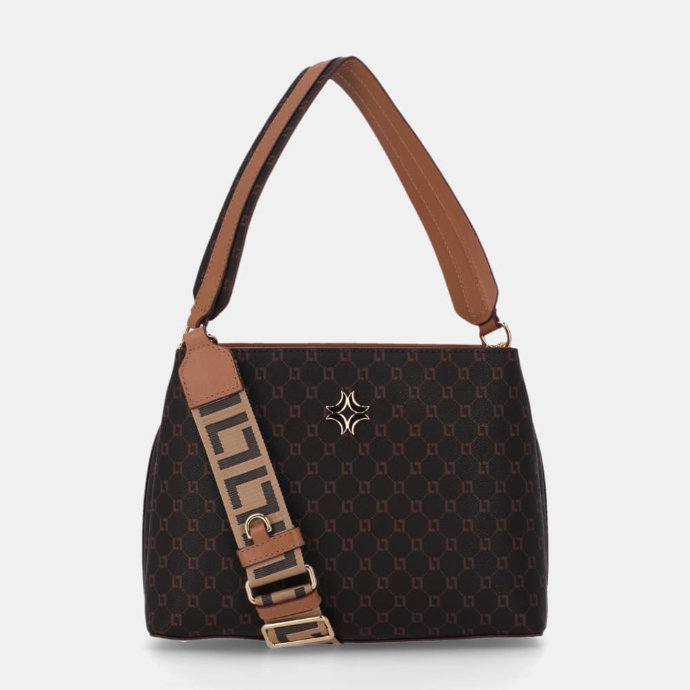 Bolsa Selena Tote Média Monograma Ll Mocca - 2000616