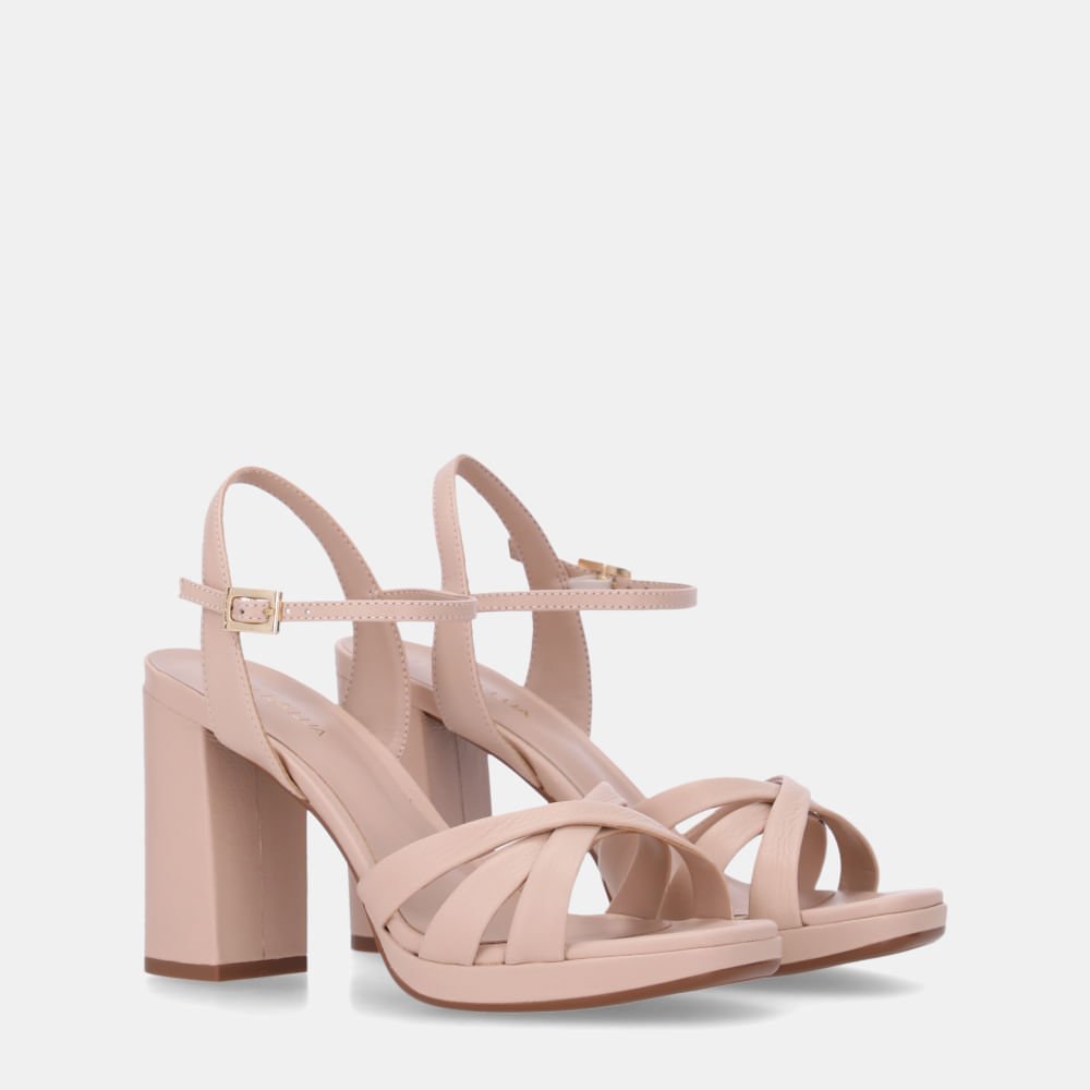 Sandália Salto Saara Bege - 56730002 Bege 2