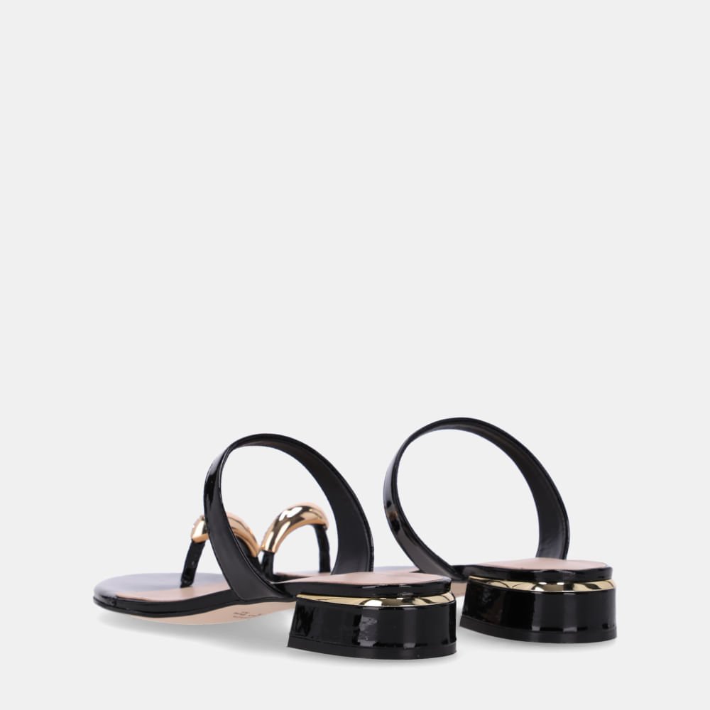 Chinelo Couro Verona Preto - 80910012 Preto 3