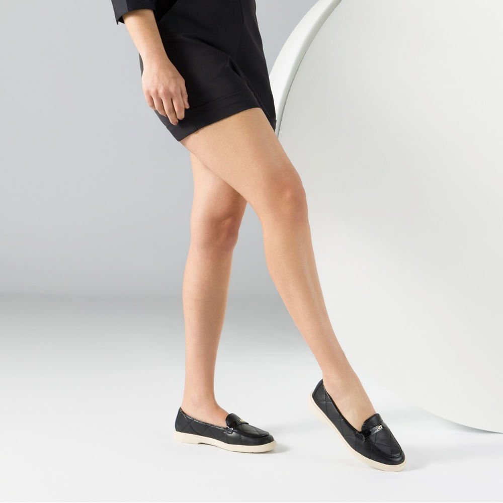 Loafer Saara Preto Com Verona Preto - 80920004 Preto 2