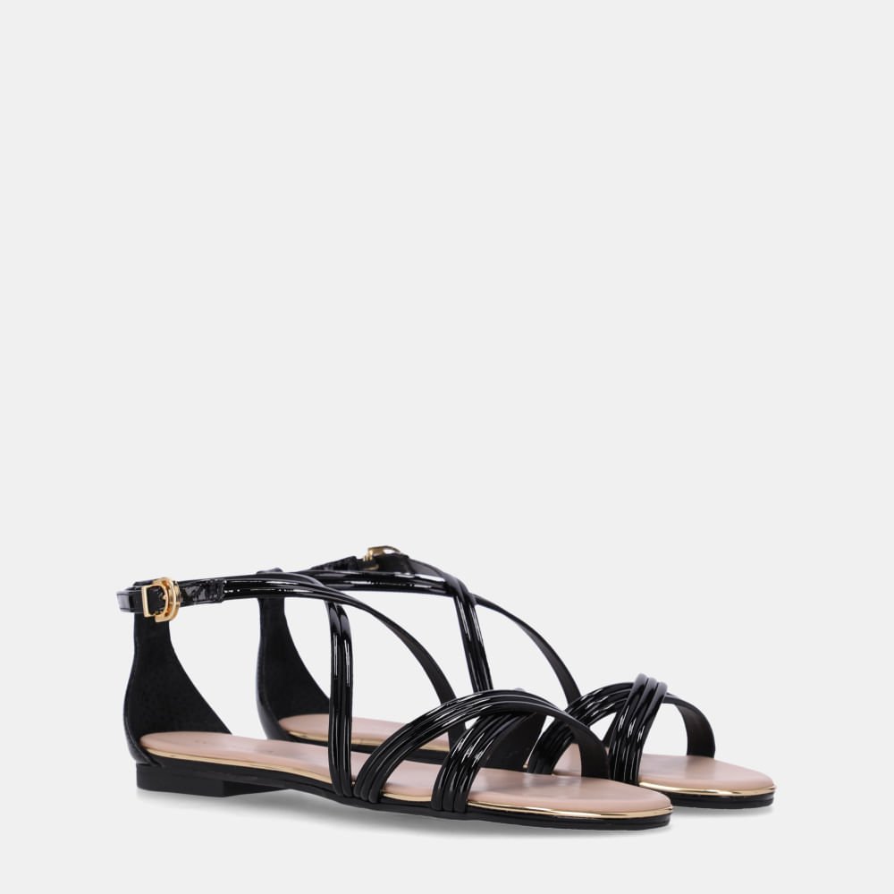 Sandália Rasteira Verona Preto - 54870072 Preto 2