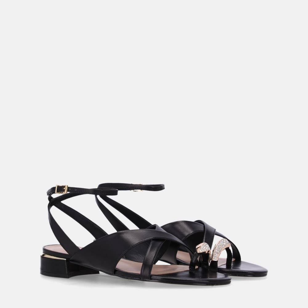 Sandália Rasteira Pelica Preto - 80910005 Preto 3