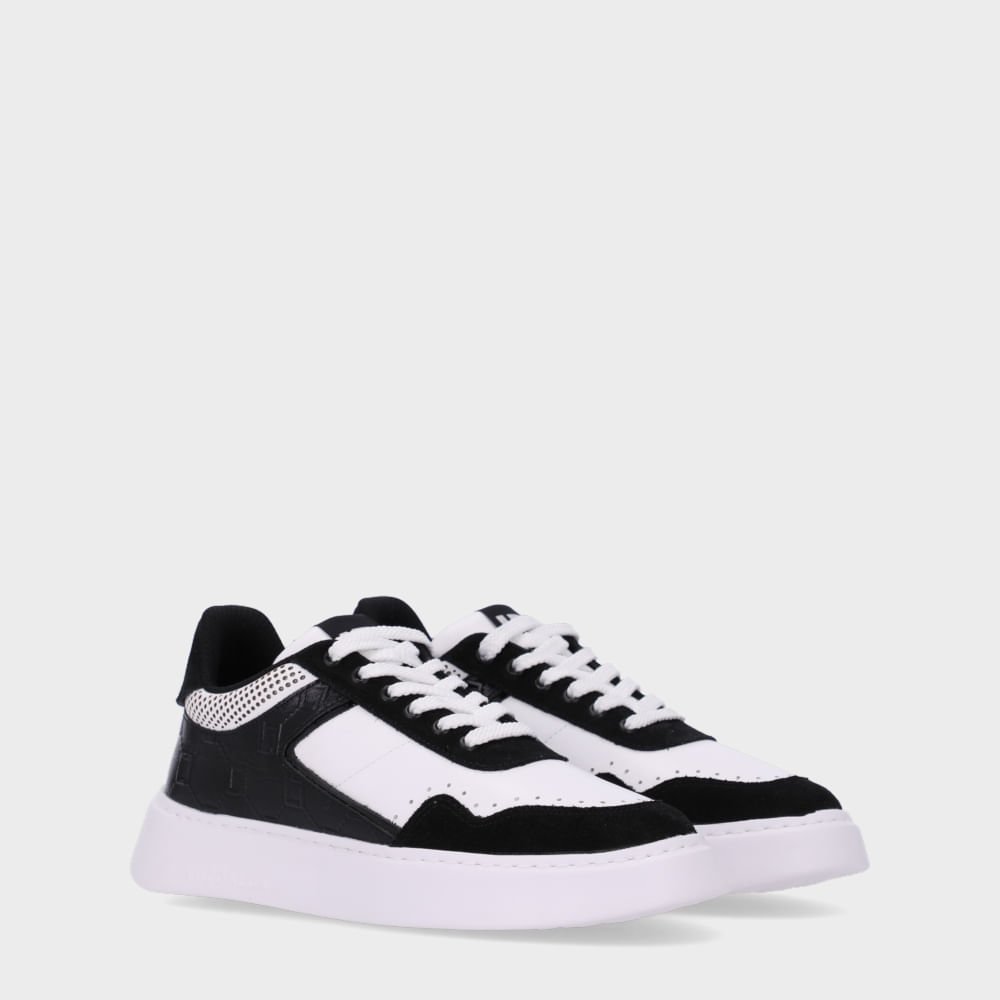 Tênis Camurça Preto - 80620018 Branco/Preto 2