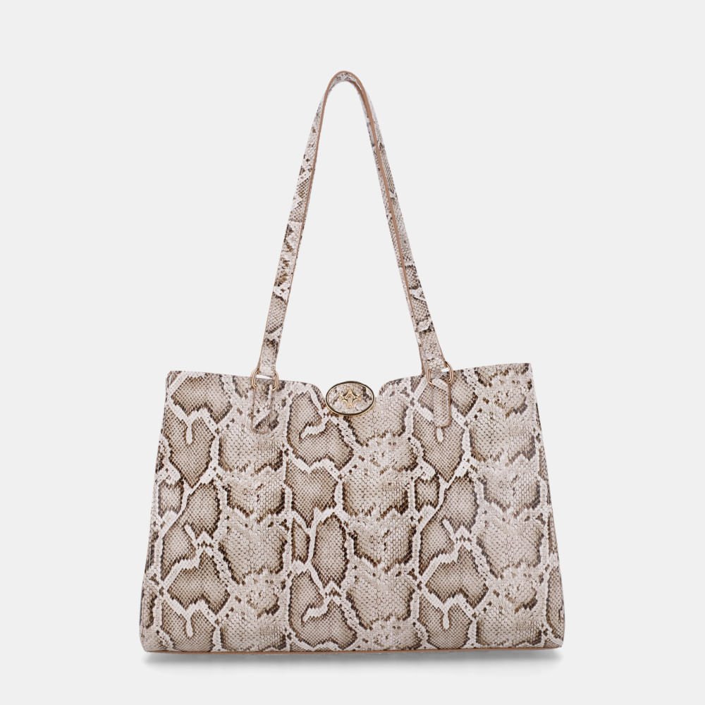 Bolsa Diana Shopping Grande Snake Panna - 2000751