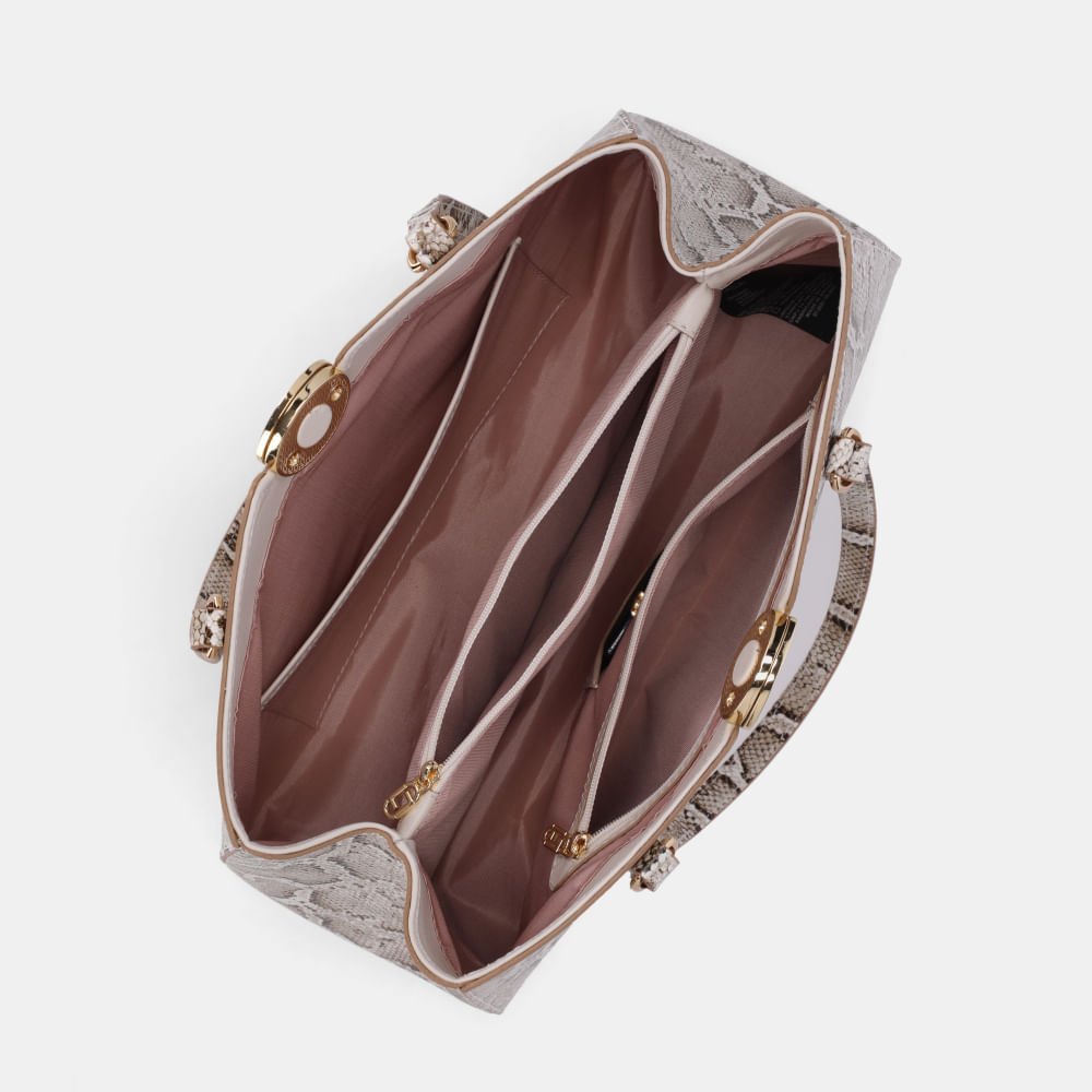 Bolsa Diana Shopping Grande Snake Panna - 2000751 Panna 4