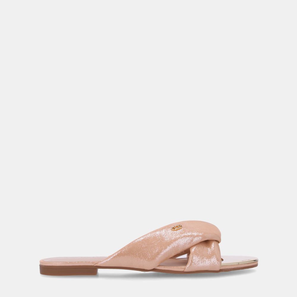 Chinelo Couro Puntini Bege - 53120036
