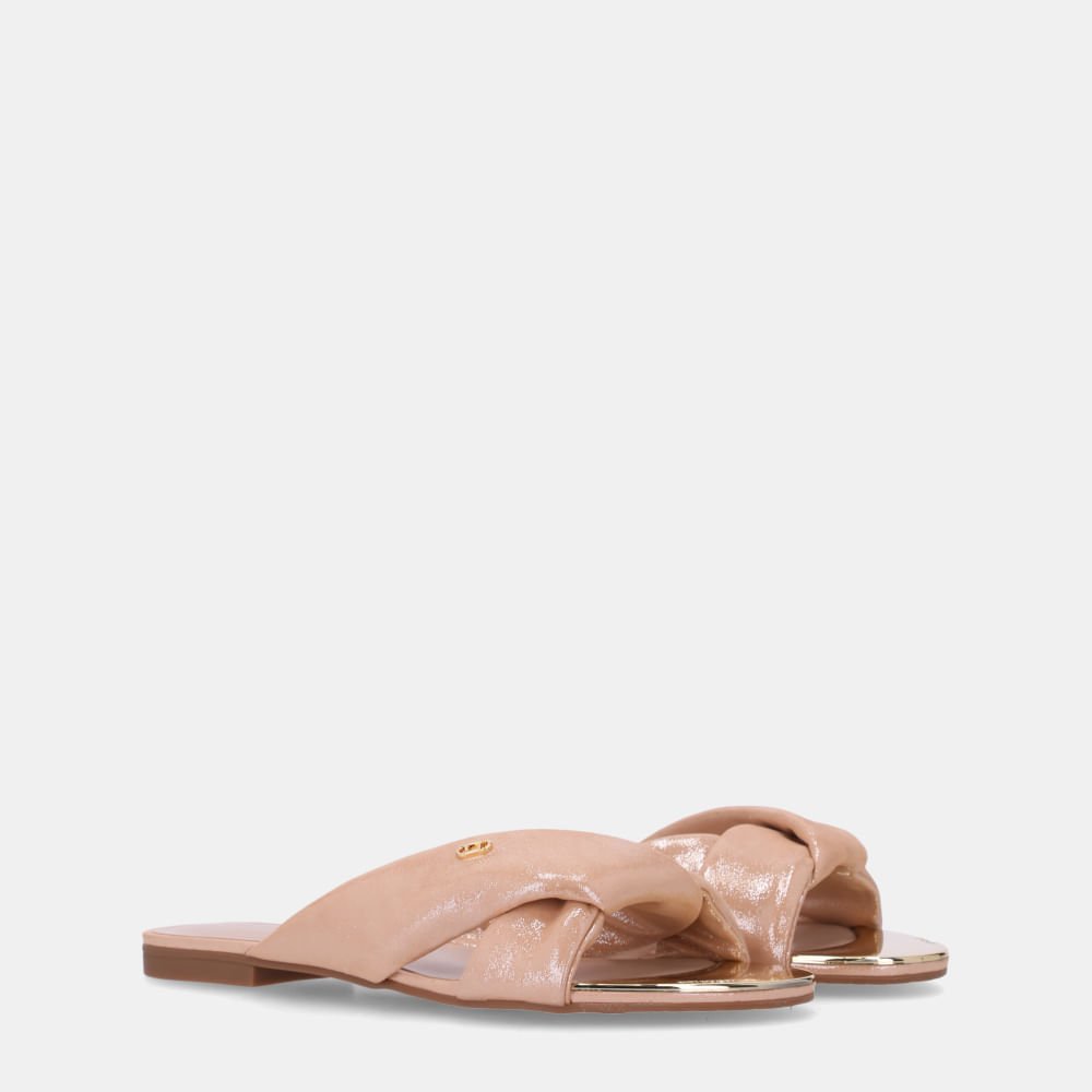 Chinelo Couro Puntini Bege - 53120036 Bege 2