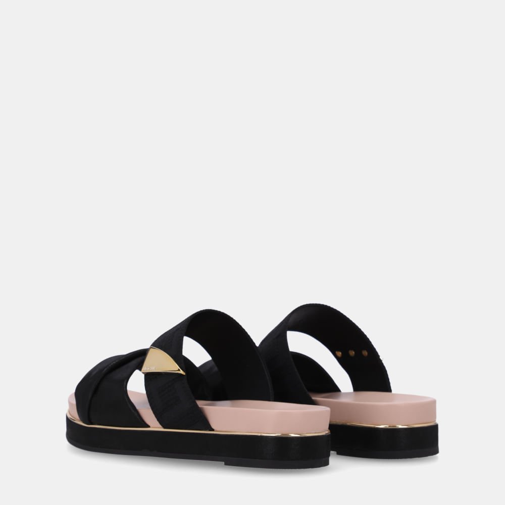 Sandália Flatform Puntini Preto Com Gorgurão Preto - 58890300 Preto 3