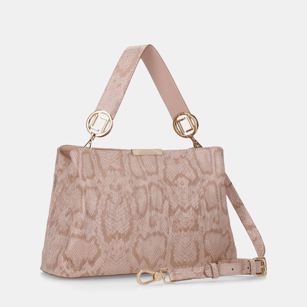 Bolsa Tote Grande Snake Ouro - 2000782 Ouro/Bege 4