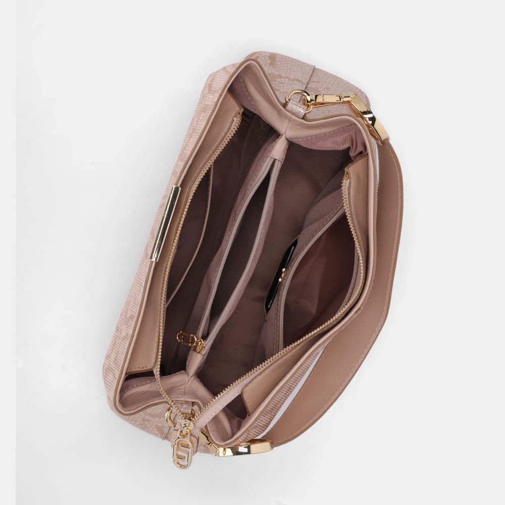Bolsa Tote Grande Snake Ouro - 2000782 Ouro/Bege 5