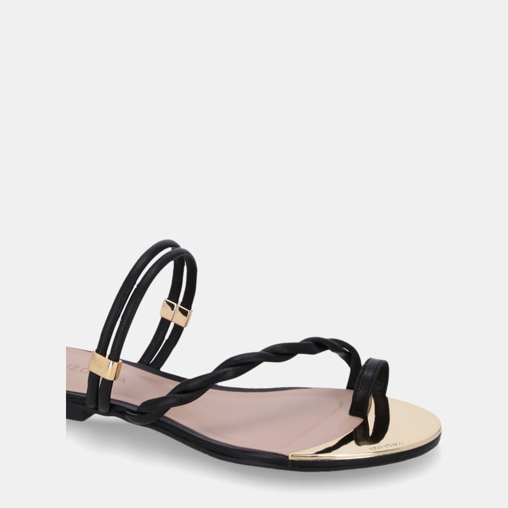 Chinelo Couro Saara Preto - 53129400 Preto 4