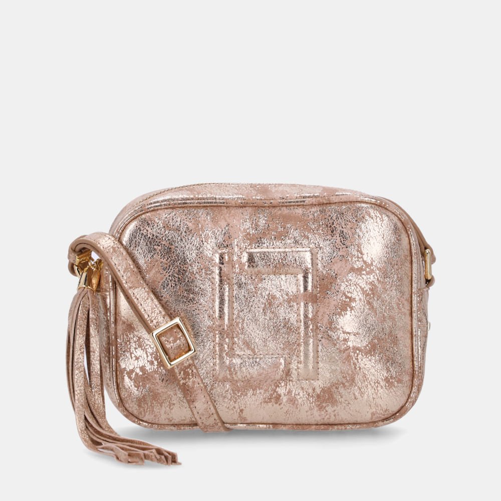 Bolsa Ellie Tiracolo Pequena Travertino Ouro - 10004962 Ouro 1