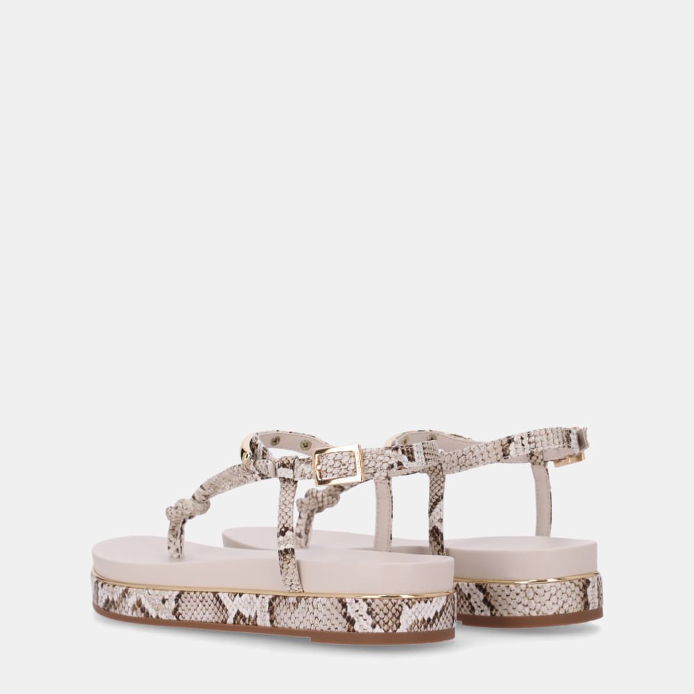 Sandália Flatform Snake Panna - 58890400 Panna 4